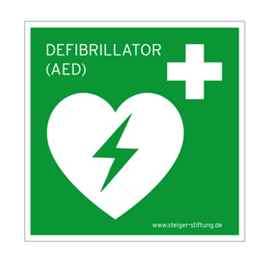 BSS - Aufkleber AED-Piktogramm